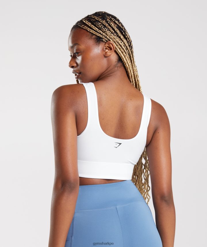 Gymsharksujetador deportivo de palangre mujer blanco PFTJ2N128 ropa