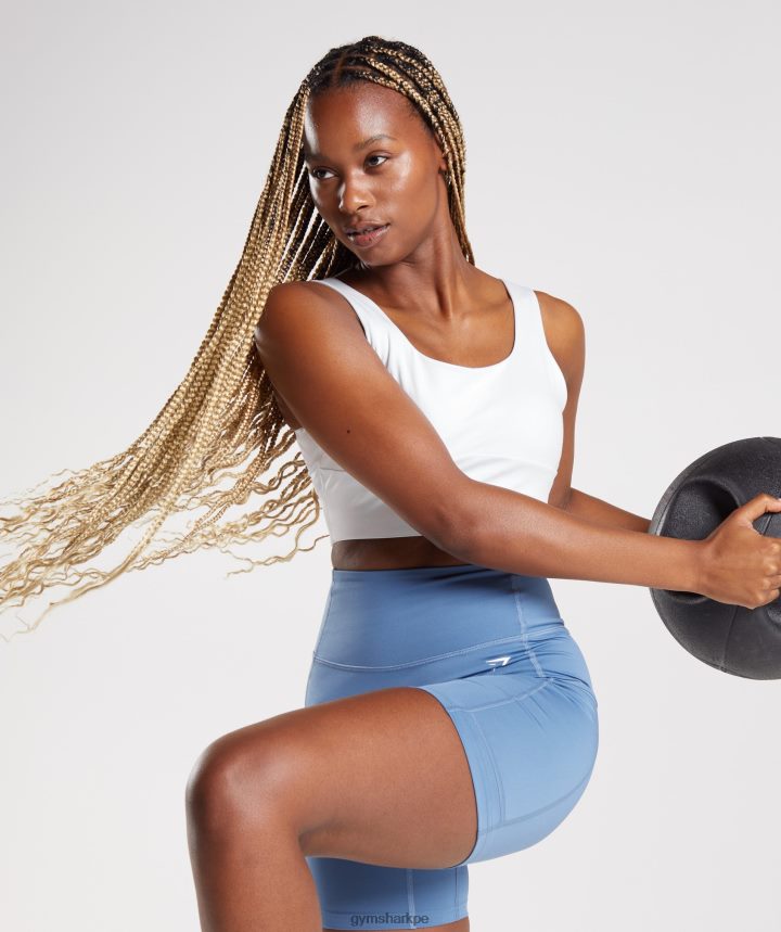 Gymsharksujetador deportivo de palangre mujer blanco PFTJ2N128 ropa