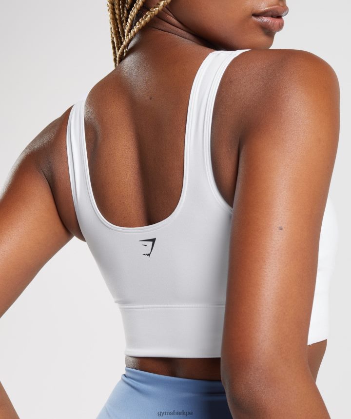 Gymsharksujetador deportivo de palangre mujer blanco PFTJ2N128 ropa