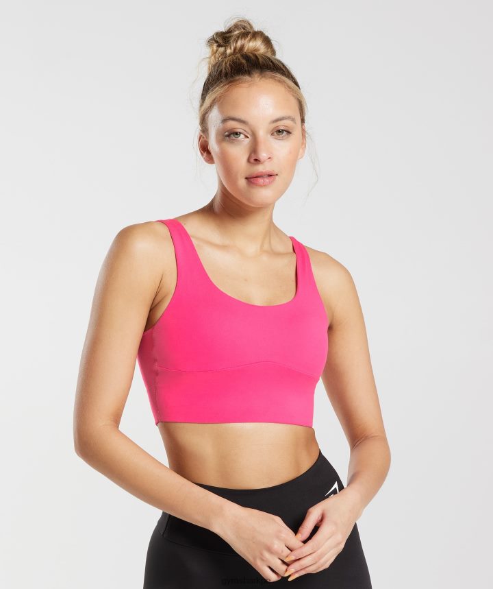 Gymsharksujetador deportivo de palangre mujer fucsia brillante PFTJ2N130 ropa