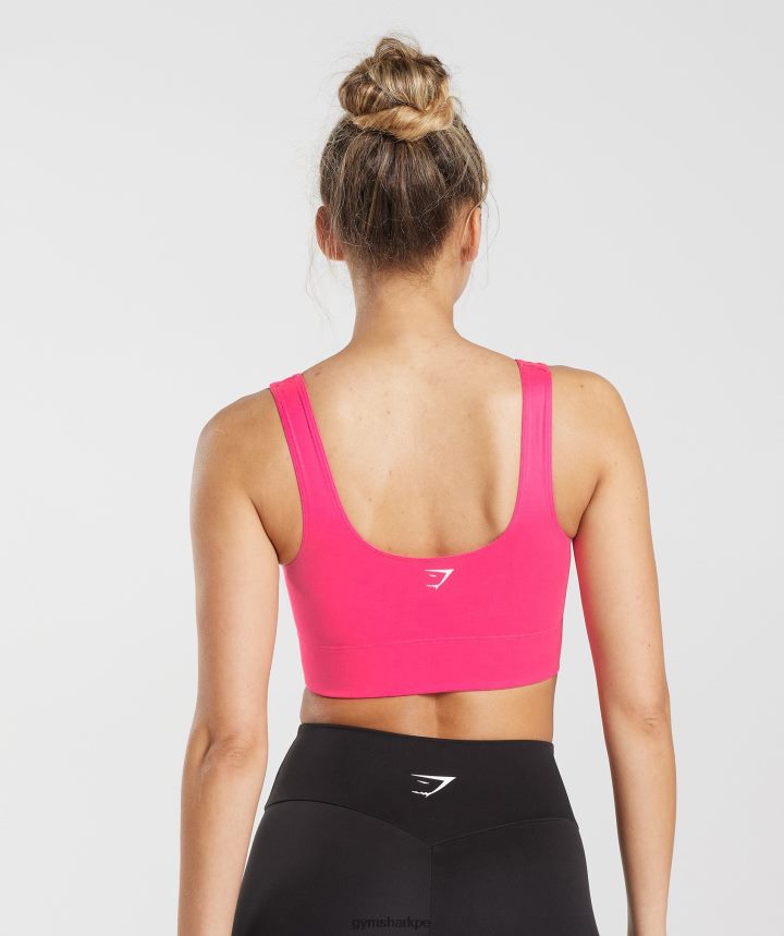 Gymsharksujetador deportivo de palangre mujer fucsia brillante PFTJ2N130 ropa