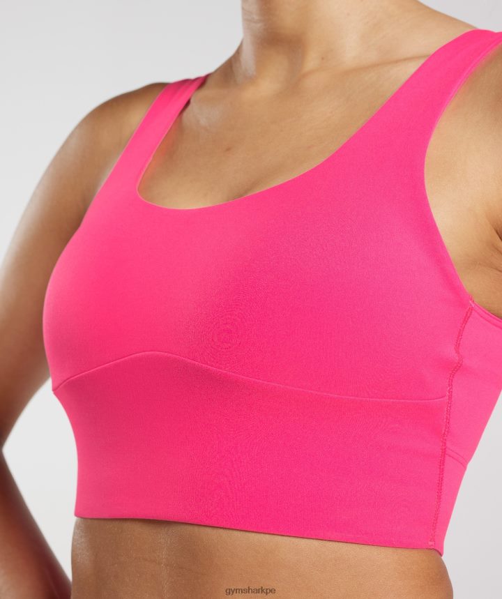 Gymsharksujetador deportivo de palangre mujer fucsia brillante PFTJ2N130 ropa