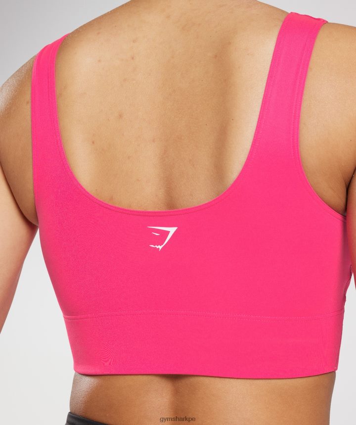 Gymsharksujetador deportivo de palangre mujer fucsia brillante PFTJ2N130 ropa