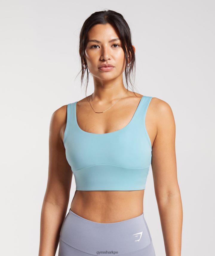 Gymsharksujetador deportivo de palangre mujer iceberg azul PFTJ2N153 ropa