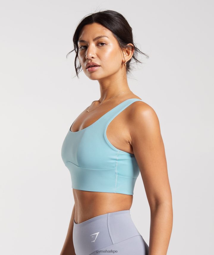Gymsharksujetador deportivo de palangre mujer iceberg azul PFTJ2N153 ropa