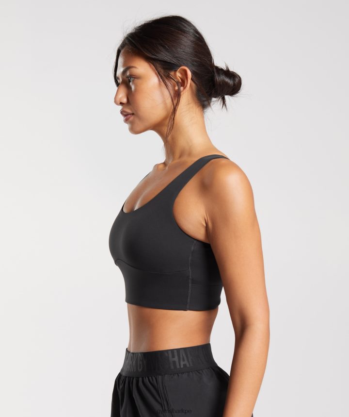 Gymsharksujetador deportivo de palangre mujer negro PFTJ2N119 ropa