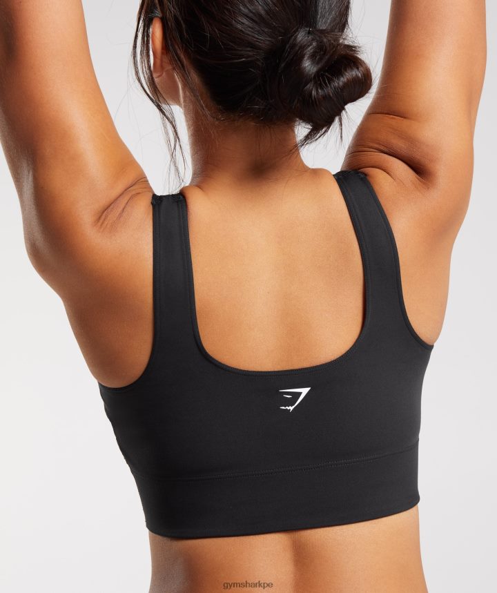Gymsharksujetador deportivo de palangre mujer negro PFTJ2N119 ropa