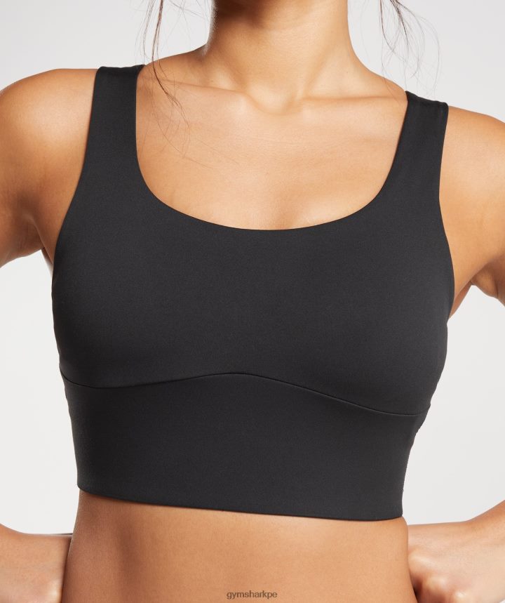 Gymsharksujetador deportivo de palangre mujer negro PFTJ2N119 ropa