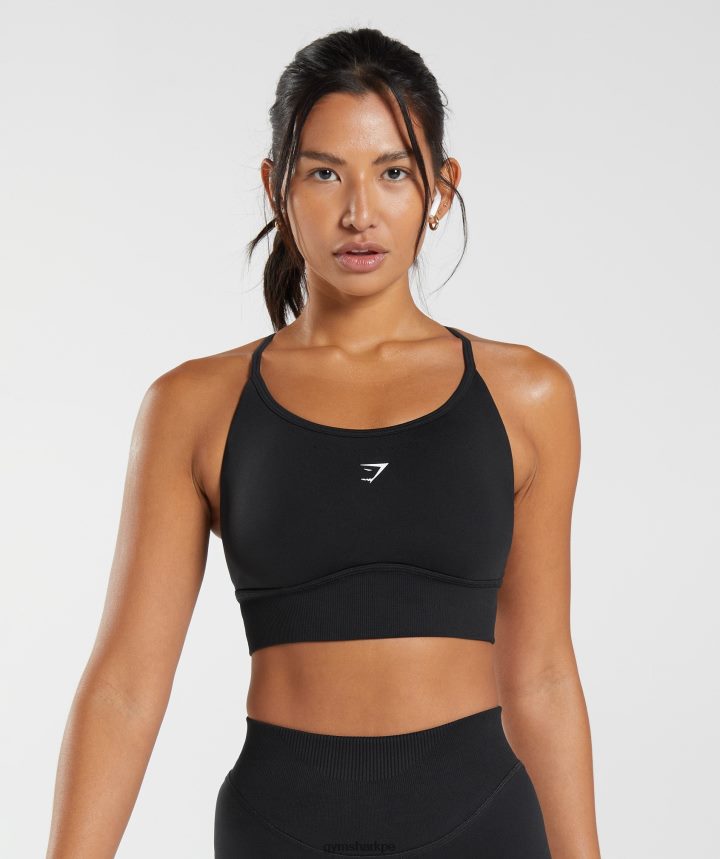 Gymsharksujetador deportivo de palangre sin costuras mujer negro PFTJ2N113 ropa