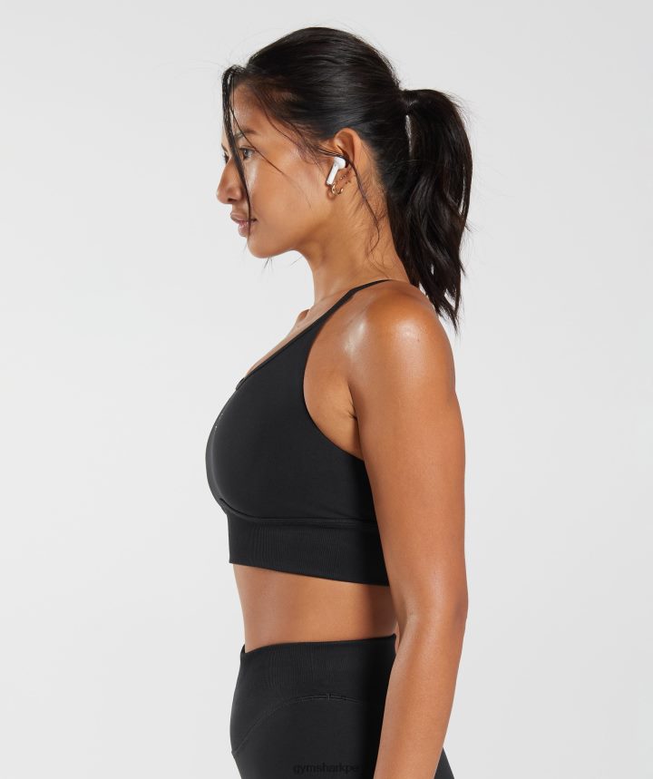 Gymsharksujetador deportivo de palangre sin costuras mujer negro PFTJ2N113 ropa