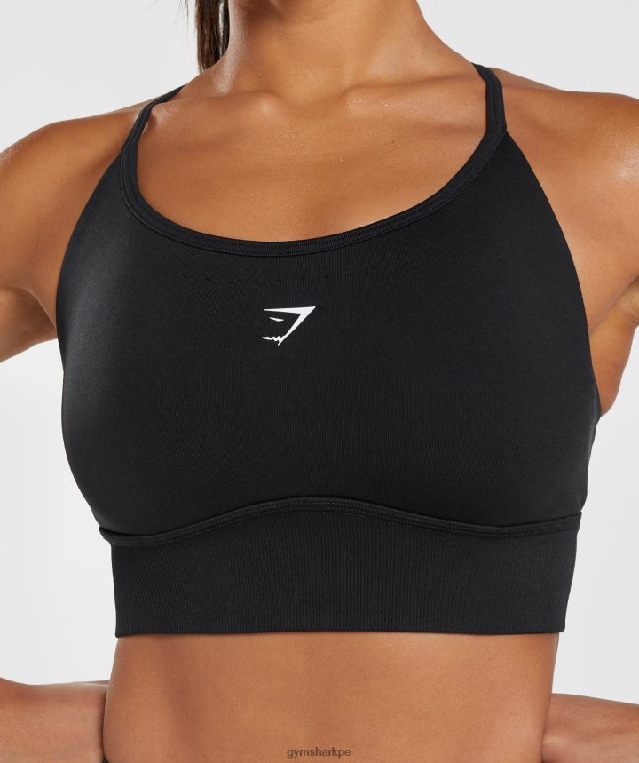 Gymsharksujetador deportivo de palangre sin costuras mujer negro PFTJ2N113 ropa