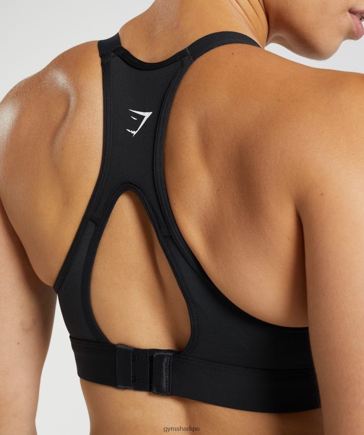 Gymsharksujetador deportivo de sujeción alta con abertura en la espalda mujer negro PFTJ2N194 ropa