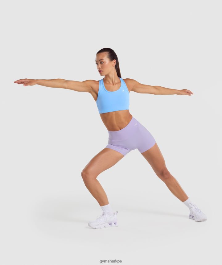 Gymsharksujetador deportivo esencial con espalda de nadador mujer azul claro PFTJ2N232 ropa