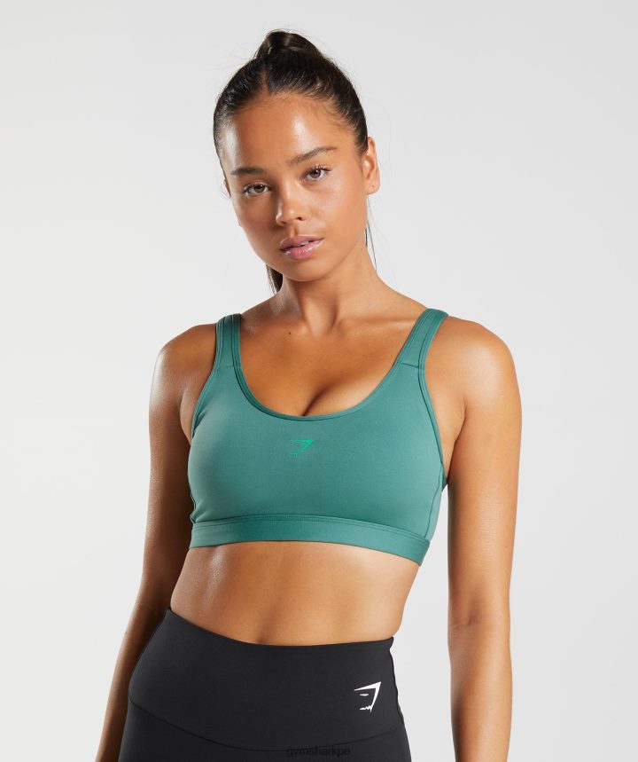 Gymsharksujetador deportivo fracción mujer hoya verde PFTJ2N222 ropa