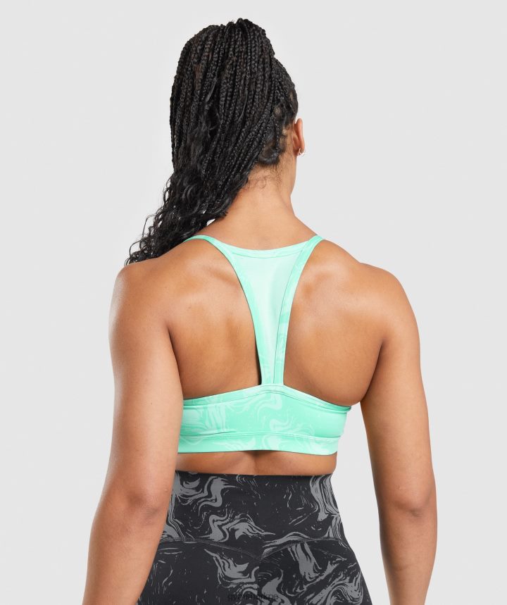 Gymsharksujetador deportivo gs power mujer estampado turquesa brillante PFTJ2N187 ropa