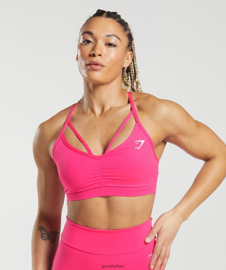 Gymsharksujetador deportivo gs power mujer fucsia brillante PFTJ2N118 ropa