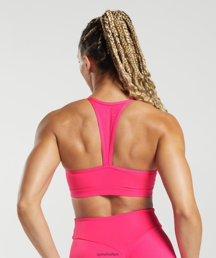 Gymsharksujetador deportivo gs power mujer fucsia brillante PFTJ2N118 ropa