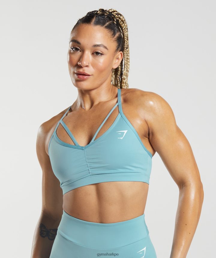 Gymsharksujetador deportivo gs power mujer iceberg azul PFTJ2N154 ropa