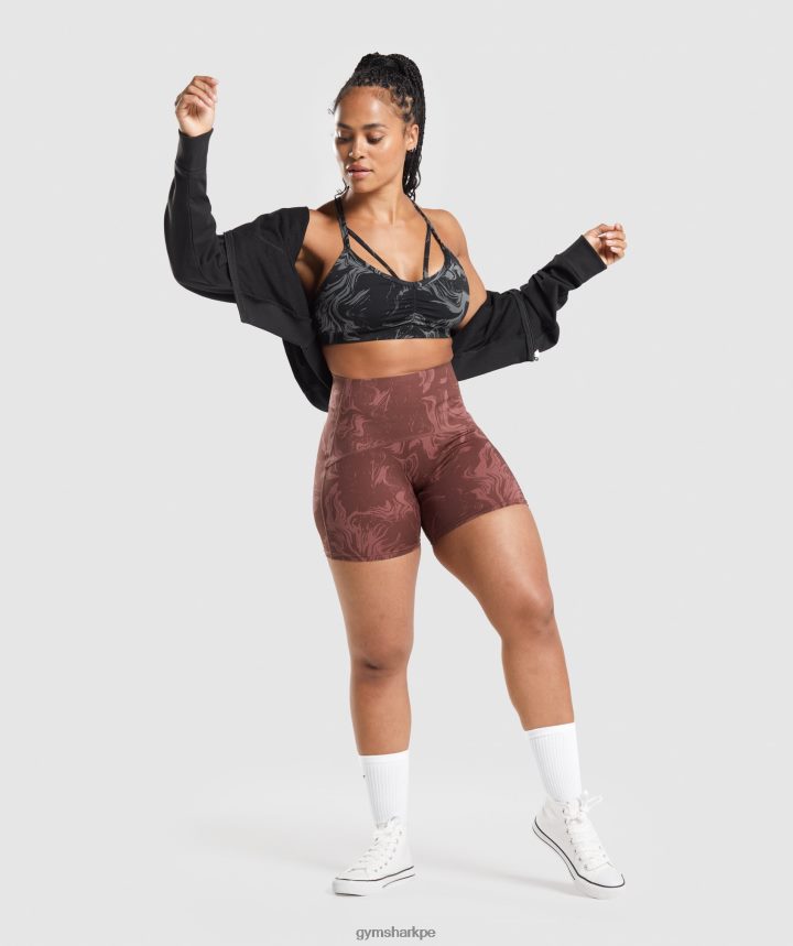 Gymsharksujetador deportivo gs power mujer impresión en negro PFTJ2N199 ropa