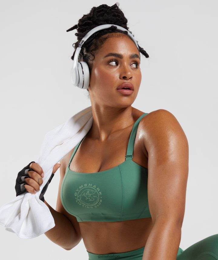 Gymsharksujetador deportivo heredado mujer hoya verde PFTJ2N174 ropa