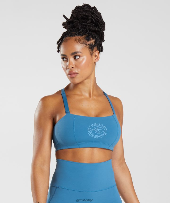 Gymsharksujetador deportivo heredado mujer junto al lago azul PFTJ2N200 ropa