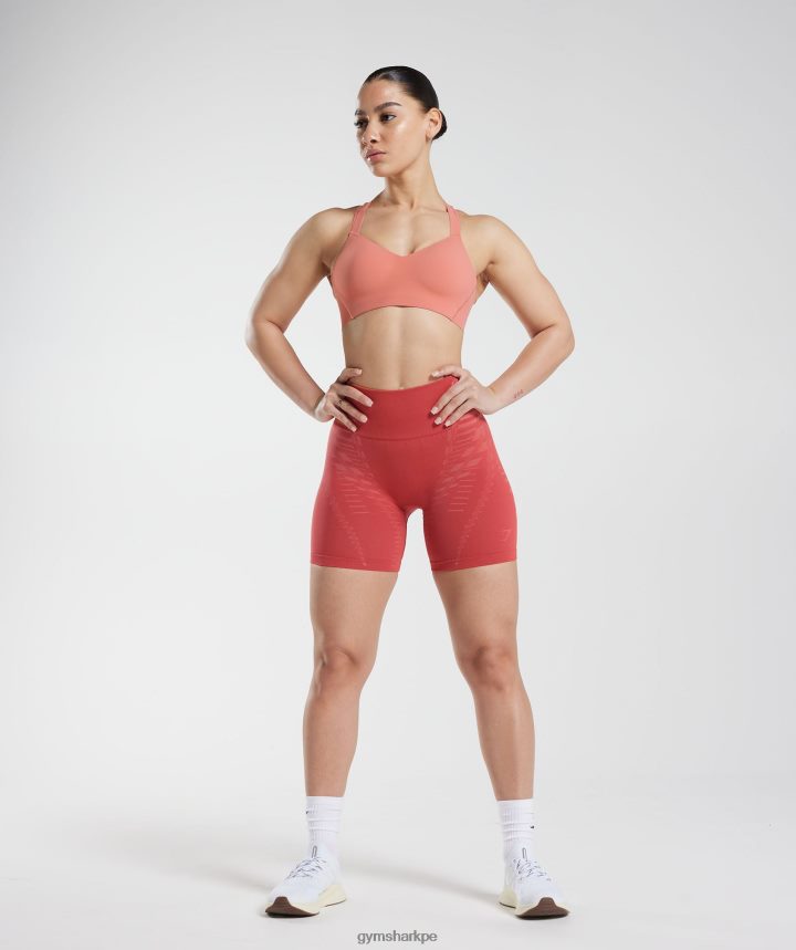 Gymsharksujetador deportivo ilimitado mujer rosa terracota PFTJ2N134 ropa