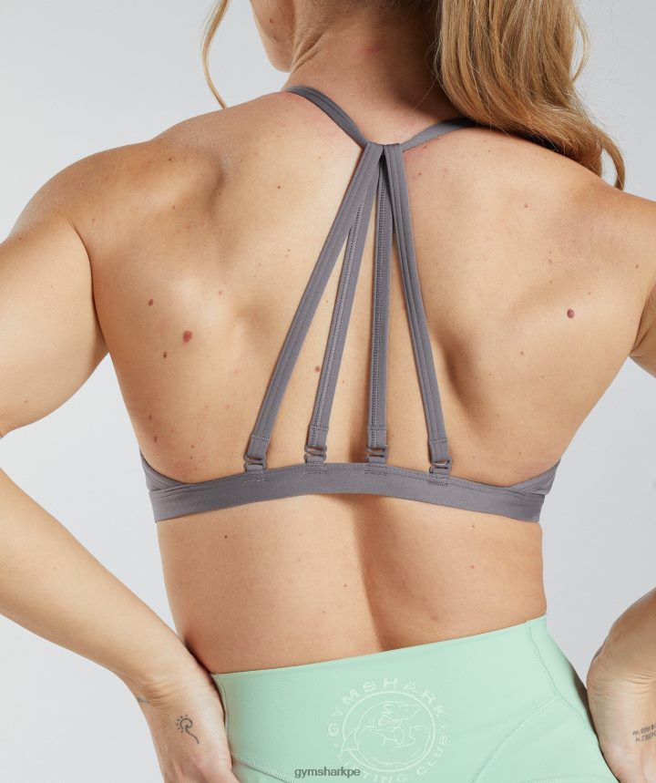 Gymsharksujetador deportivo minimalista mujer gris titanio PFTJ2N236 ropa