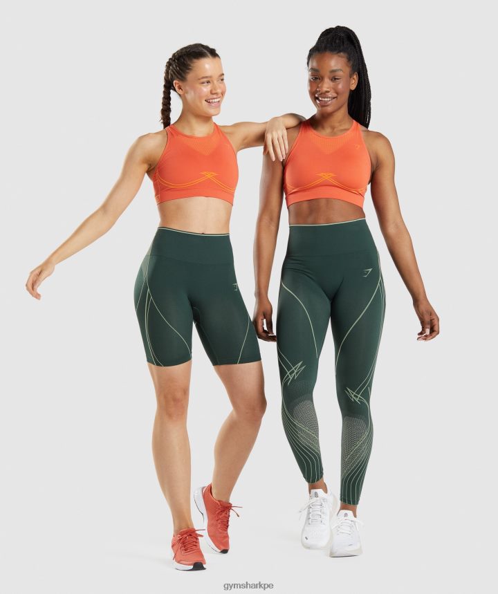 Gymsharksujetador deportivo sin costuras Apex mujer naranja papaya/naranja albaricoque PFTJ2N219 ropa
