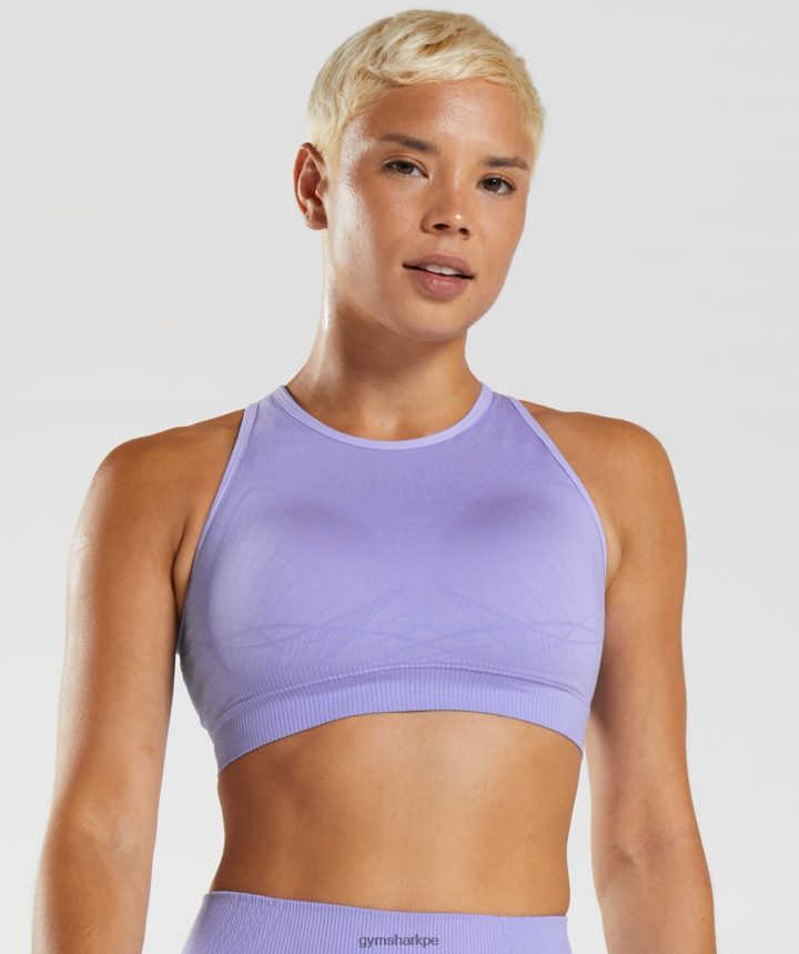 Gymsharksujetador deportivo sin costuras Apex mujer violeta digital/violeta empolvado PFTJ2N217 ropa