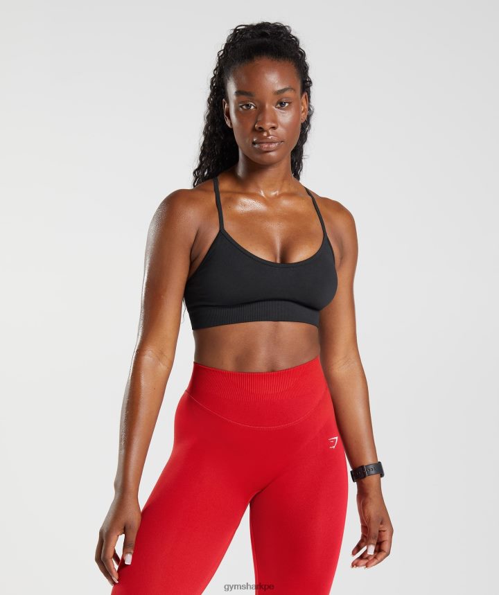 Gymsharksujetador deportivo sin costuras mujer negro PFTJ2N116 ropa