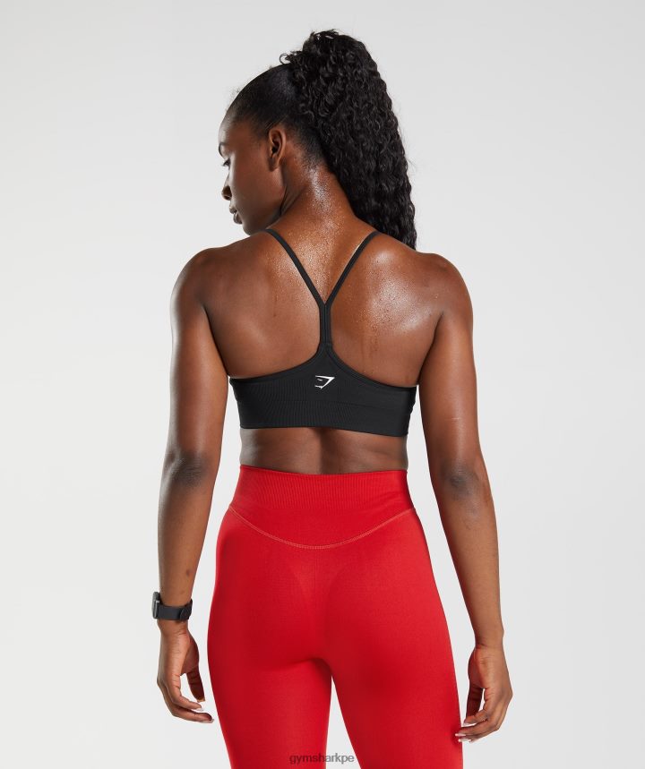 Gymsharksujetador deportivo sin costuras mujer negro PFTJ2N116 ropa