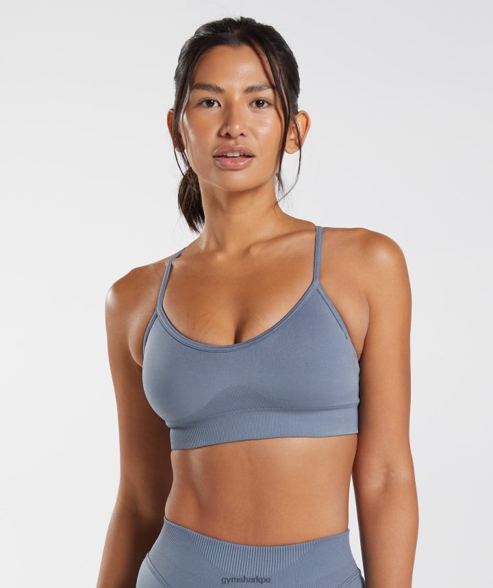 Gymsharksujetador deportivo sin costuras mujer noche azul PFTJ2N223 ropa