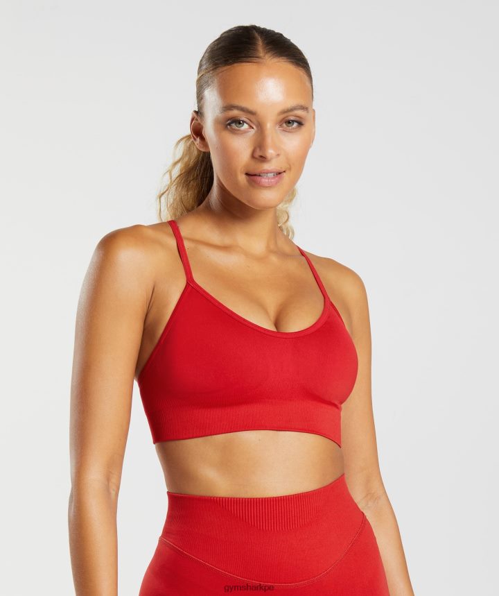Gymsharksujetador deportivo sin costuras mujer salsa roja PFTJ2N216 ropa
