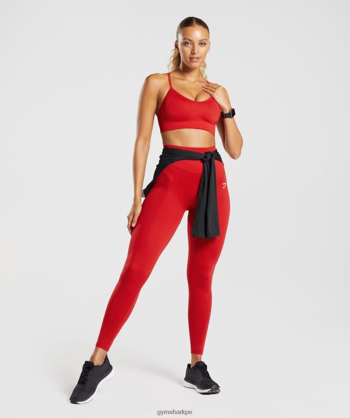 Gymsharksujetador deportivo sin costuras mujer salsa roja PFTJ2N216 ropa