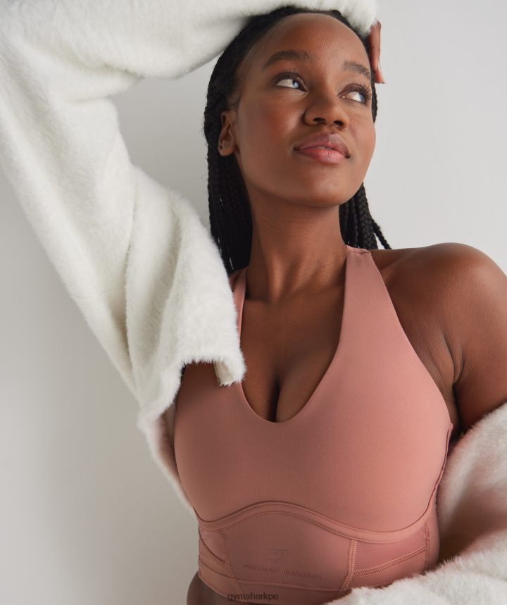 Gymsharksujetador largo whitney mujer cañón rojo PFTJ2N201 ropa