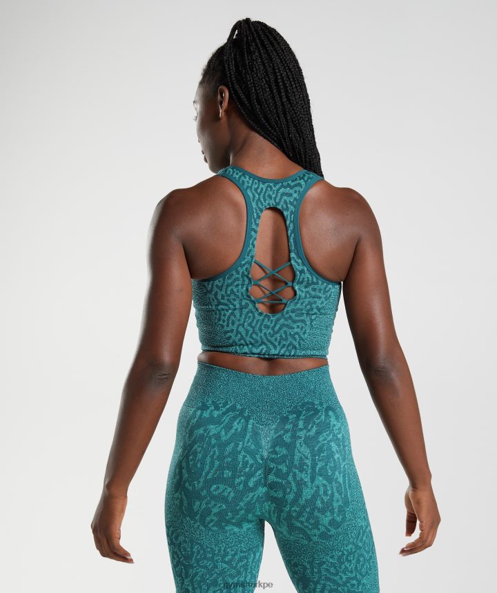 GymsharkAdaptar el tanque de cultivo sin costuras para animales. mujer arrecife | verde azulado de invierno PFTJ2N491 ropa