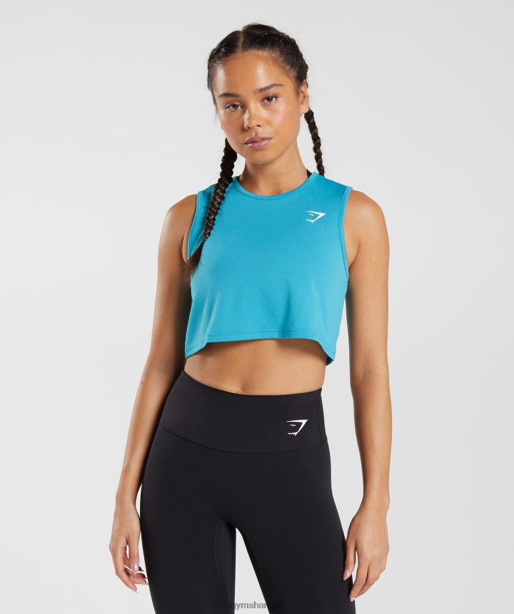 Gymsharktanque de cultivo de entrenamiento mujer cometa azul PFTJ2N484 ropa