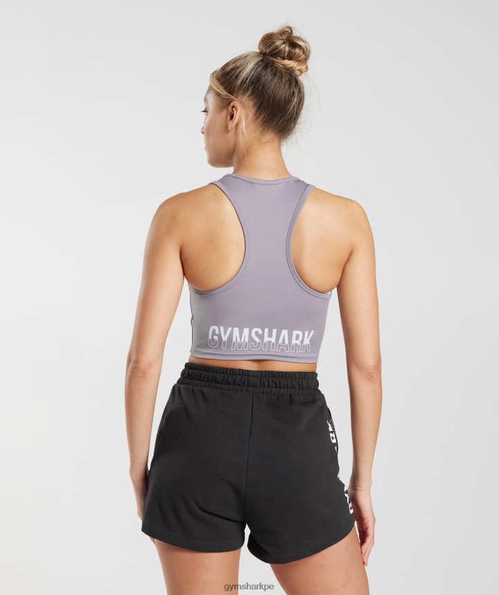 Gymsharktanque de cultivo de fracción mujer lavanda pizarra PFTJ2N506 ropa