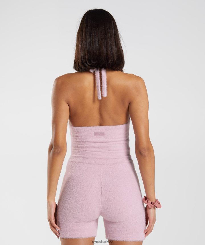 Gymsharktop whitney de punto con pestañas midi halter mujer pétalo prensado rosa PFTJ2N464 ropa