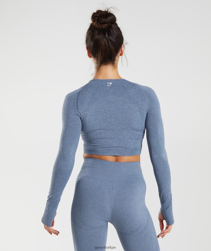 Gymsharktop corto vital sin costuras 2.0 mujer marga azul noche PFTJ2N468 ropa