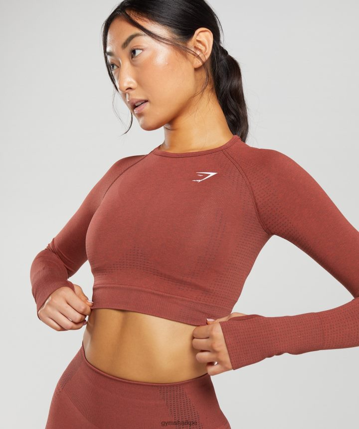 Gymsharktop corto vital sin costuras 2.0 mujer marga rojo ladrillo PFTJ2N460 ropa